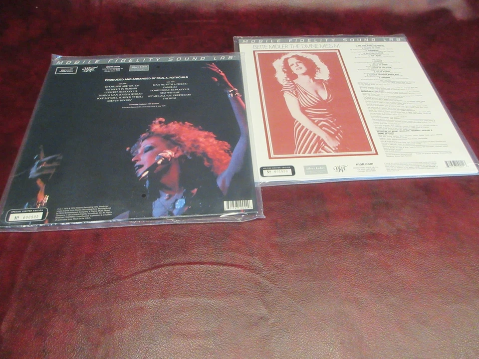 BETTE MIDLER VERIFIED MFSL NUMBERED THE ROSE & DIVINE MISS M AUDIOPHILE LP SET - Image 2 of 2