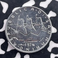 1976 San Marino 5 Lire Lot#C5797 High Grade! Beautiful!