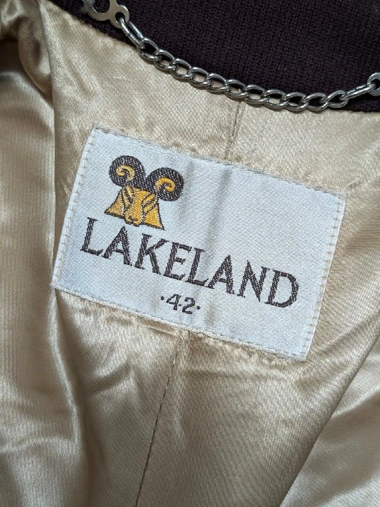 vintage USA made TRENCH COAT leather 42 sherlock BELTED double breasted M brown - product detail image 6