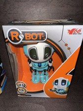 Robot Talking Kids Die Cast Metal Sound and Light up Eyes Repeat Interactive NIB