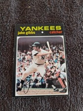 1971 Topps Jake Gibbs New York Yankees Baseball Card #382
