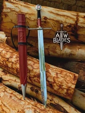 Hand Forged High Carbon Steel Knight's Templar Crusader Medieval Sword+Scabbard