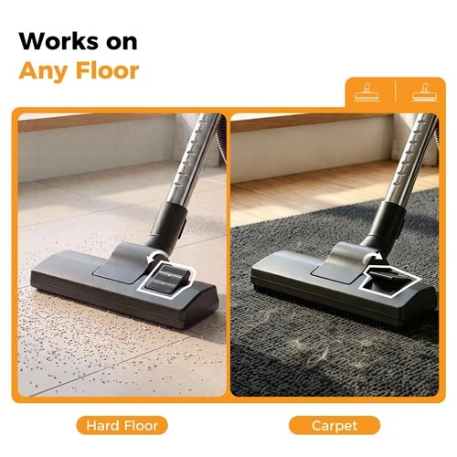 Powerful Bagless Canister Vacuum Cleaner, 1000W, 16Kpa Suction, Large 1.8L Dust
