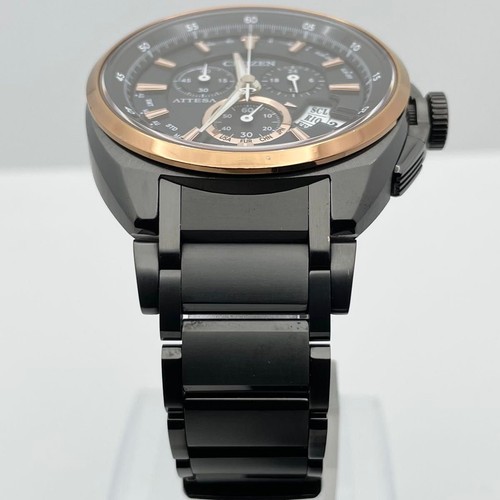 Citizen Attesa ATD53-3013 Édition Limitée Titane Eco-Drive Solaire Montre Hommes - Photo 10 sur 10