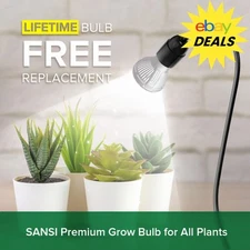 SANSI 150W LED Plant Grow Light Bulb Full Spectrum Indoor Grow Lamp Veg Bloom
