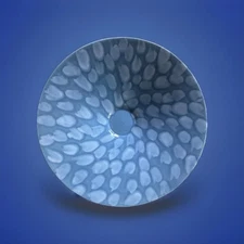 Vintage Large Royal Haeger Pottery Bowl Cloudy Turquoise Mottled Blue