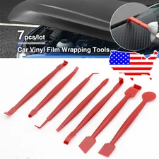 7pcs Car Vinyl Film Wrapping Micro Squeegee Stick Tuck Tool Edge Scraper Kit US