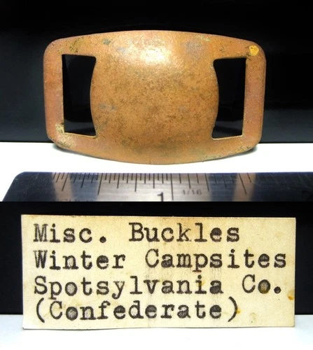 Spotsylvania Co. Civil War Relic Buckle Dug Confederate Winter Camp Site 1974