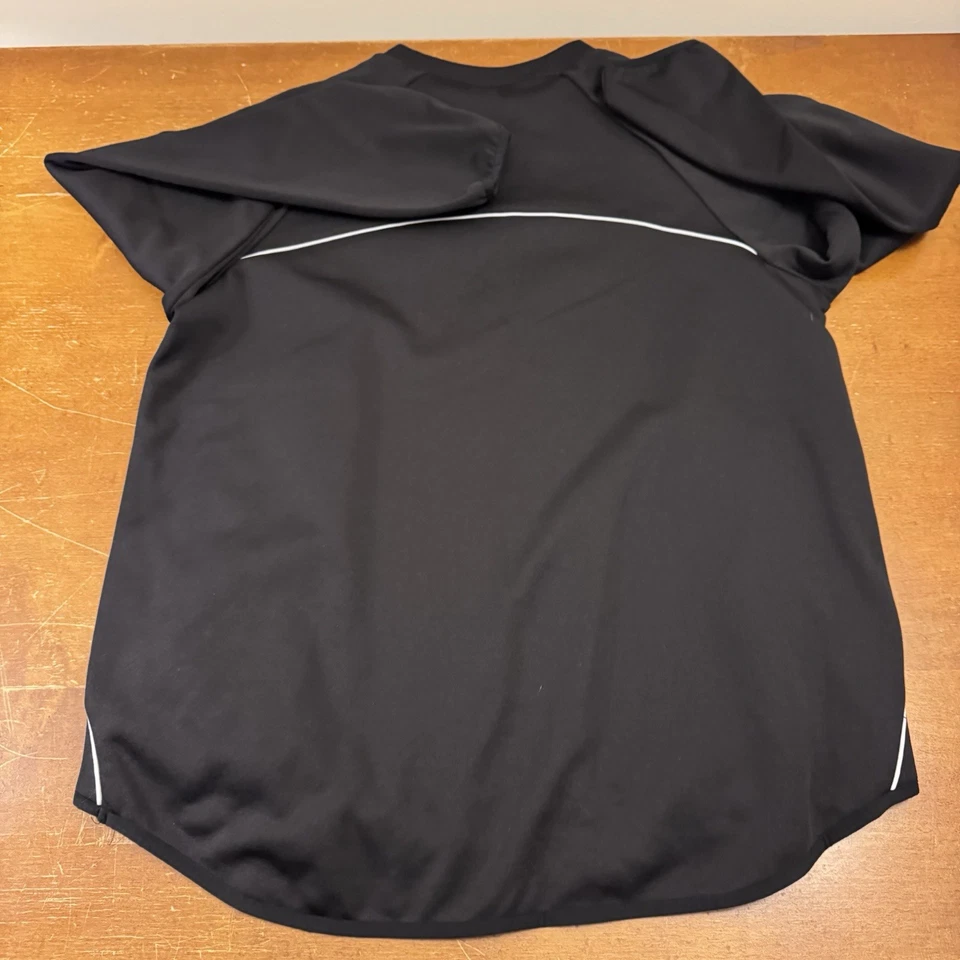 Sudadera Majestic Para Hombre Grande Negra Sólida Negra Béisbol Foto 4 de 4