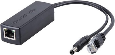 POE-Splitter-Adapter 48V auf 12V 5,5 x 2,1mm IEEE 802.3af/at 10/100/1000 Mbit/s
