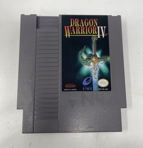 Dragon Warrior IV 4 (Nintendo, NES) - Authentic & Tested - Cart Only - Good