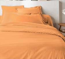 LA REDOUTE INTERIEURS Housse de couette pur coton moutarde 220 x 240 cm