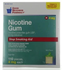 Good Neighbor Pharmacy Nicotine Gum 4 mg Mint 110 Pieces Free Shipping