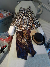 Karnevalskostüm Karneval schwarz / gold Küsse Rock 'n Roll  Petticoat Gr. 42 neu