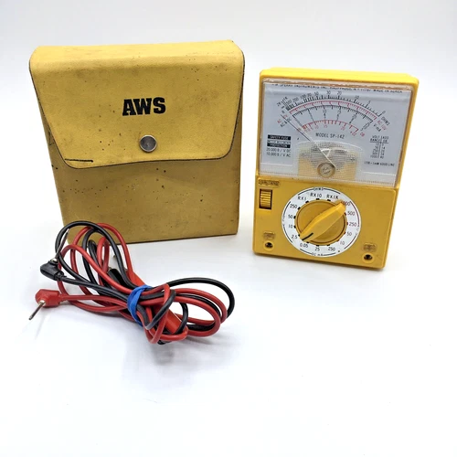 Vtg AW Sperry Instruments SP-142 Multi Tester Meter In Case Ohms AC DC Korea