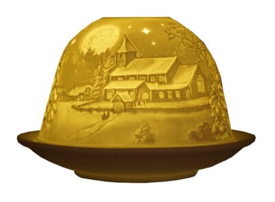 Teelichthalter Dome Light Winterdorf Teelicht Winter Dorf Windlicht