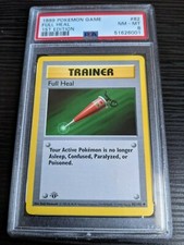 1999 Pokemon Game 82 Full Heal 1st Edition NEAR MINT-MINT 8