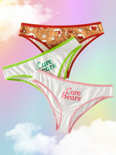 Women's Kawaii Licensed Cute Cartoon Care Bears Bikini Panties - Pack of 3