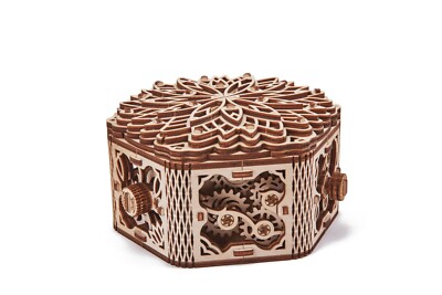 Wood Trick Mystery Flower Model Mechanical 3D Wooden Puzzle Best DIY Toy