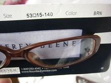 GEOFFREY BEENE EYEGLASS FRAMES Style PRESENCE in BROWN 53-15-140 W/ Case
