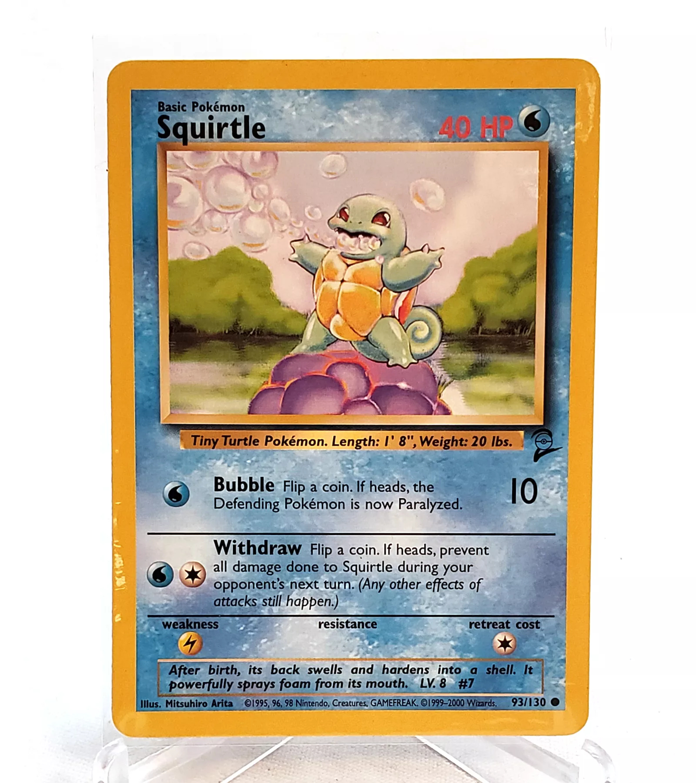 Squirtle 93/130 Base Set 2 Pokemon Card NM
