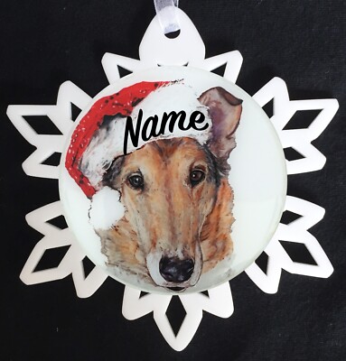 Santa Smooth Collie Dog Breed Personalized Christmas Ornament