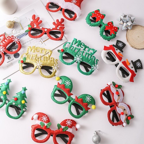 Christmas Cartoon Glasses Photo Glasses Adult Children Christmas Party Frames