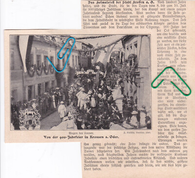 Krossen a.O. 1905 Krosno Odrzańsk Polen 900-Jahrfeier in Krossen  Foto Text 1905