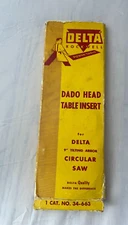 Delta 34-663 Dado Head Table Saw Insert For Delta 9" Tilting Arbor Circular Saw