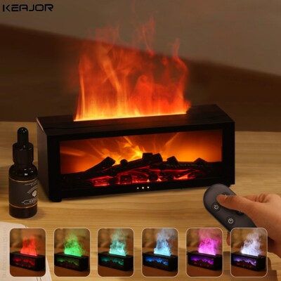 Aroma-Luftbefeuchter/ RGB LED Kamin/ Aroma Diffuser/ Diffusor Für Ätherische Öle