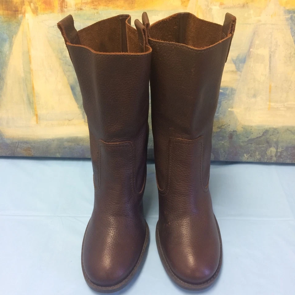 NINE & CO. Marchik Solid Brown Pebbled Leather Ankle boots Size 9 M - Image 2 of 4