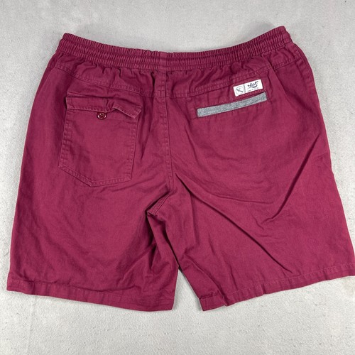 Lost Enterprises Shorts Men’s Size Large Preppy Burgundy Elastic Waistband - Picture 4 of 11