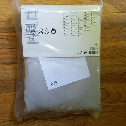 Brand New, IKEA MAJGULL Room Darkening Curtain, 1 pair, Light Gray, 57x98" - Picture 4 of 6