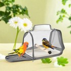 Breathable Bird Parrot Carrier Transparent Nest Pet Backpack Travel Bag & Perch✅