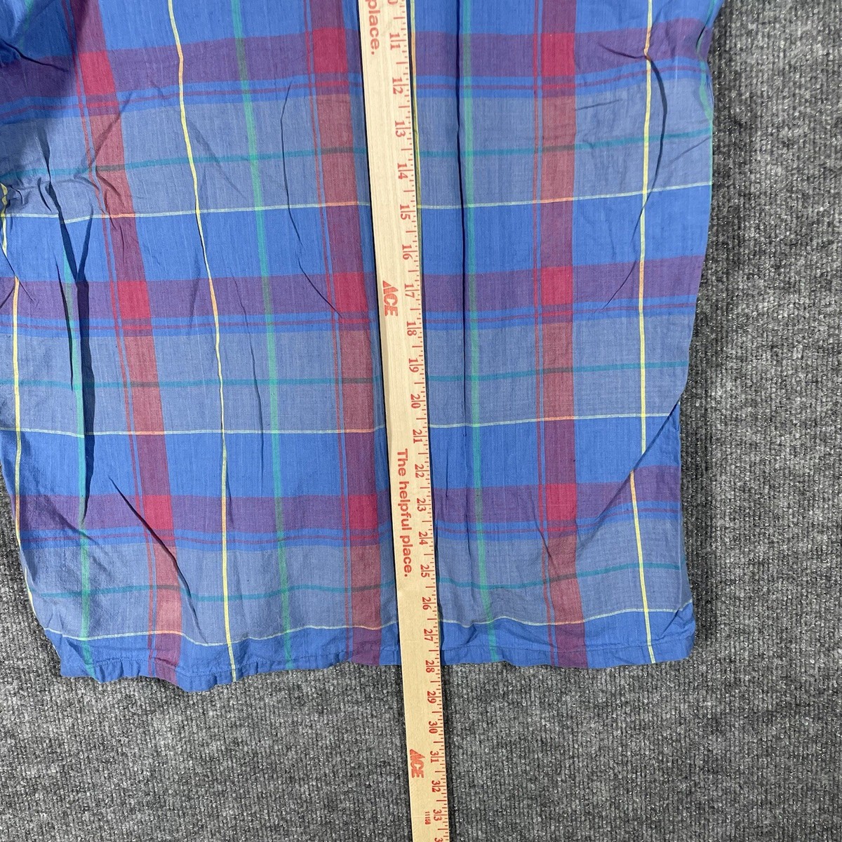 VINTAGE 60s 70s Jos. A Bank India Madras Shirt Men Size 