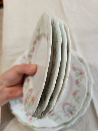 BASSETT LIMOGES Austria 1 Salad/ Dessert Plate 1 Appetizer 4 Bread Butter Plates - Picture 19 of 21