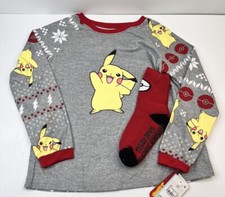Kid  s Pok mon PJ Top  Grip Socks Only Size M 8 
