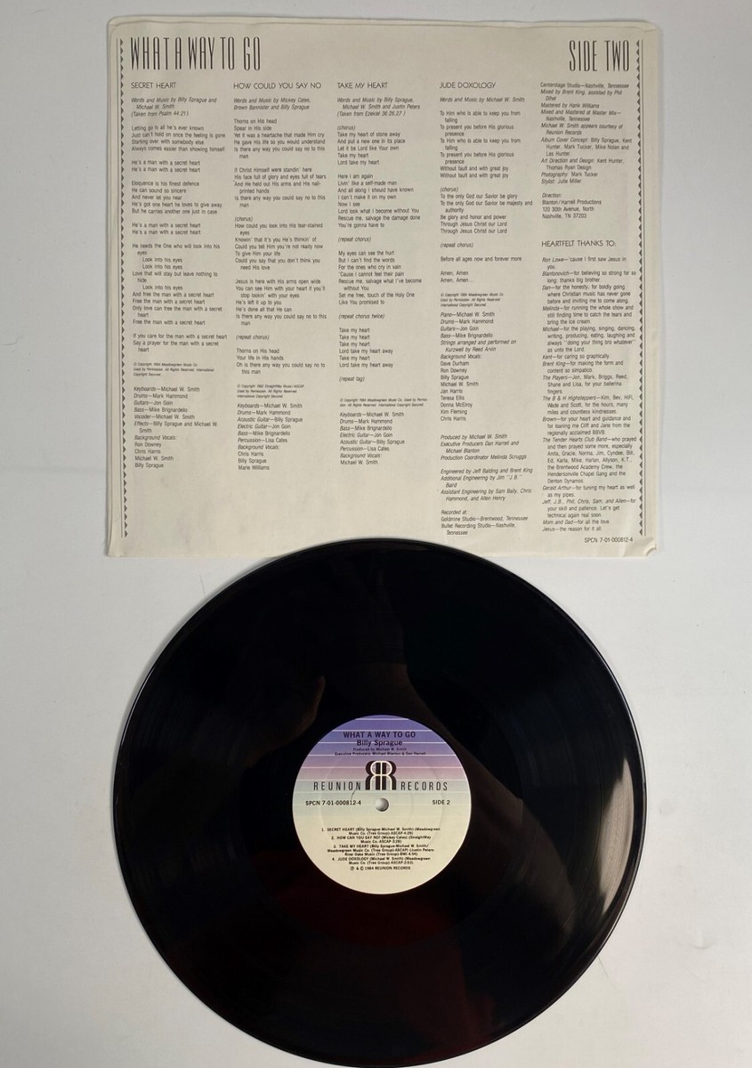 Billy Sprague What a Way to Go Vinyl LP Record (1984 Reunion