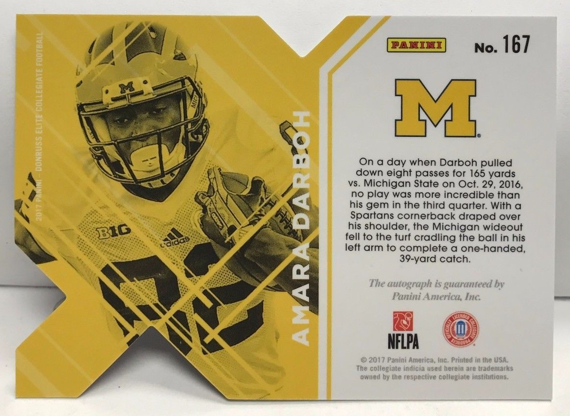 Amara Darboh 2017 Panini Elite Draft Picks PURPLE Autograph Auto RC 'd