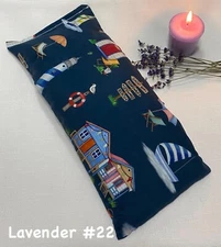 Aromatherapy Herbal Lavender Hot and Cold Nautical Lighthouse Beach Pattern Wrap
