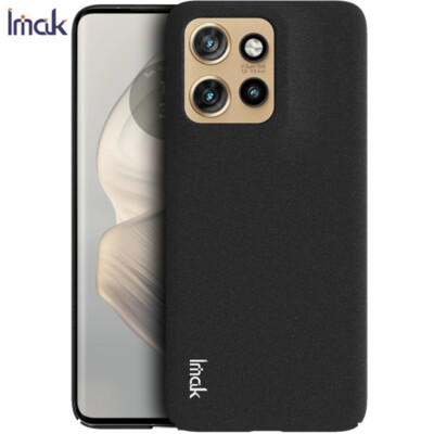Imak For Motorola Edge 50 Neo, Luxury Sandy Feel Shell Black Hard PC Cover Case