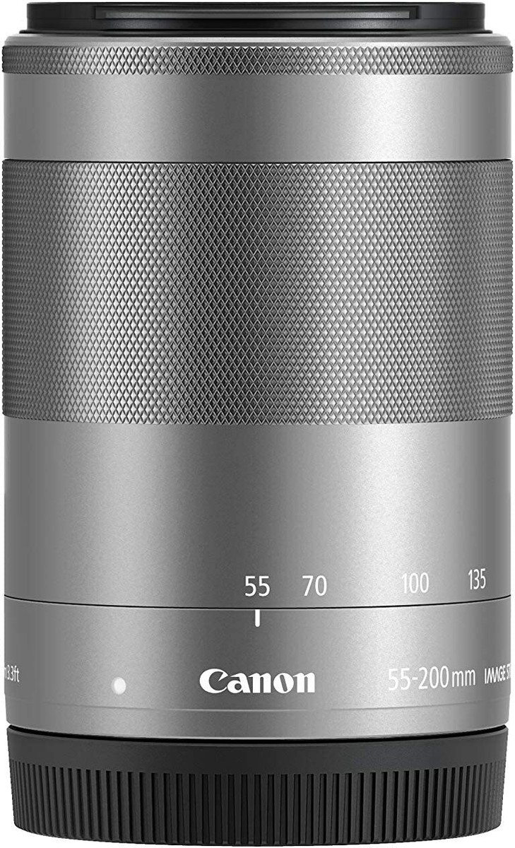 Canon EF-M 55-200mm f/4.5-6.3 IS STM Lens - Silver for sale online