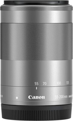 Canon EF-M 55-200mm f/4.5-6.3 IS STM Lens - Silver for sale online