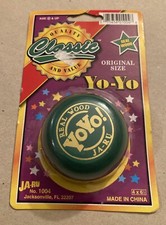 JA-RU Classic Real Wood Green Yo-Yo 1004 New Sealed Original Size