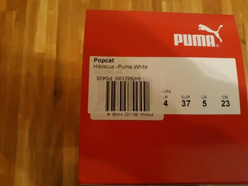 PUMA POPCAT SLIDES / SLIDERS - ROSA (HIBISCUS) - TAGLIA 4 - NUOVO IN SCATOLA - Foto 12 di 12