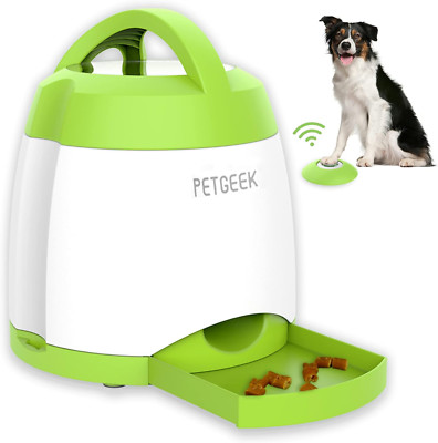 Interactive Automatic Dog Treat Dispenser with Remote Control - Green