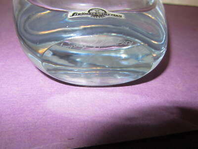 StrombergShyttan Sweden Art Crystal Vase Etched Girl Moon
