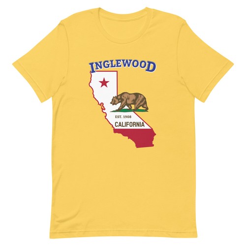 Inglewood California Home Town Pride Native City-State Souvenir Tee T-Shirt - Picture 12 of 15