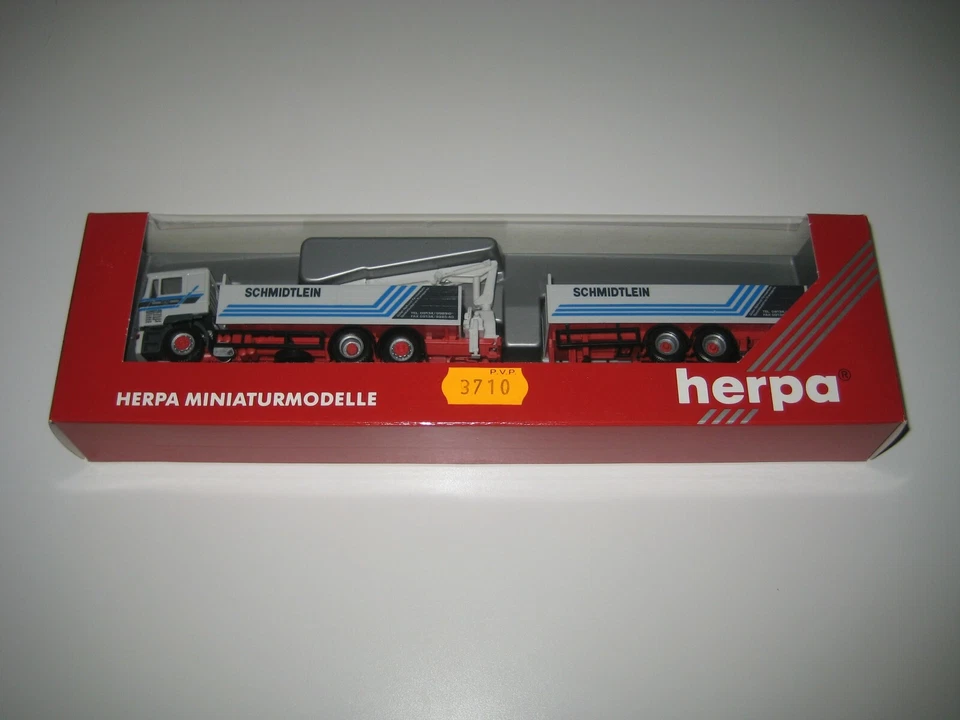 Herpa H0 144773 - Camión MAN F 2000 Hgzg. grúa con remolque - Imagen 2 de 4