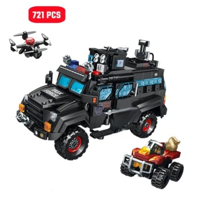 721pcs Explosion-proof Vehicle Assemblage Building Blocks MOC Bricks Toys